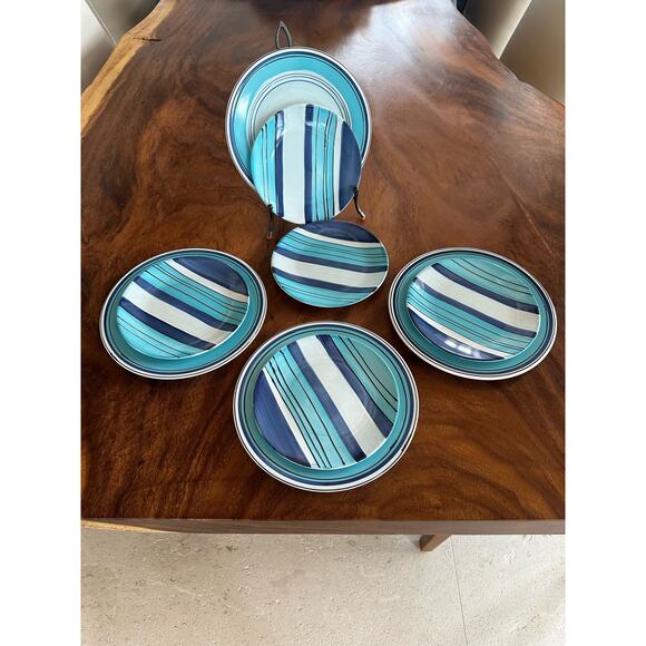 Vintage Cool River Dinner Plates by Pfaltzgraff Set/4 - Picture 9 of 14